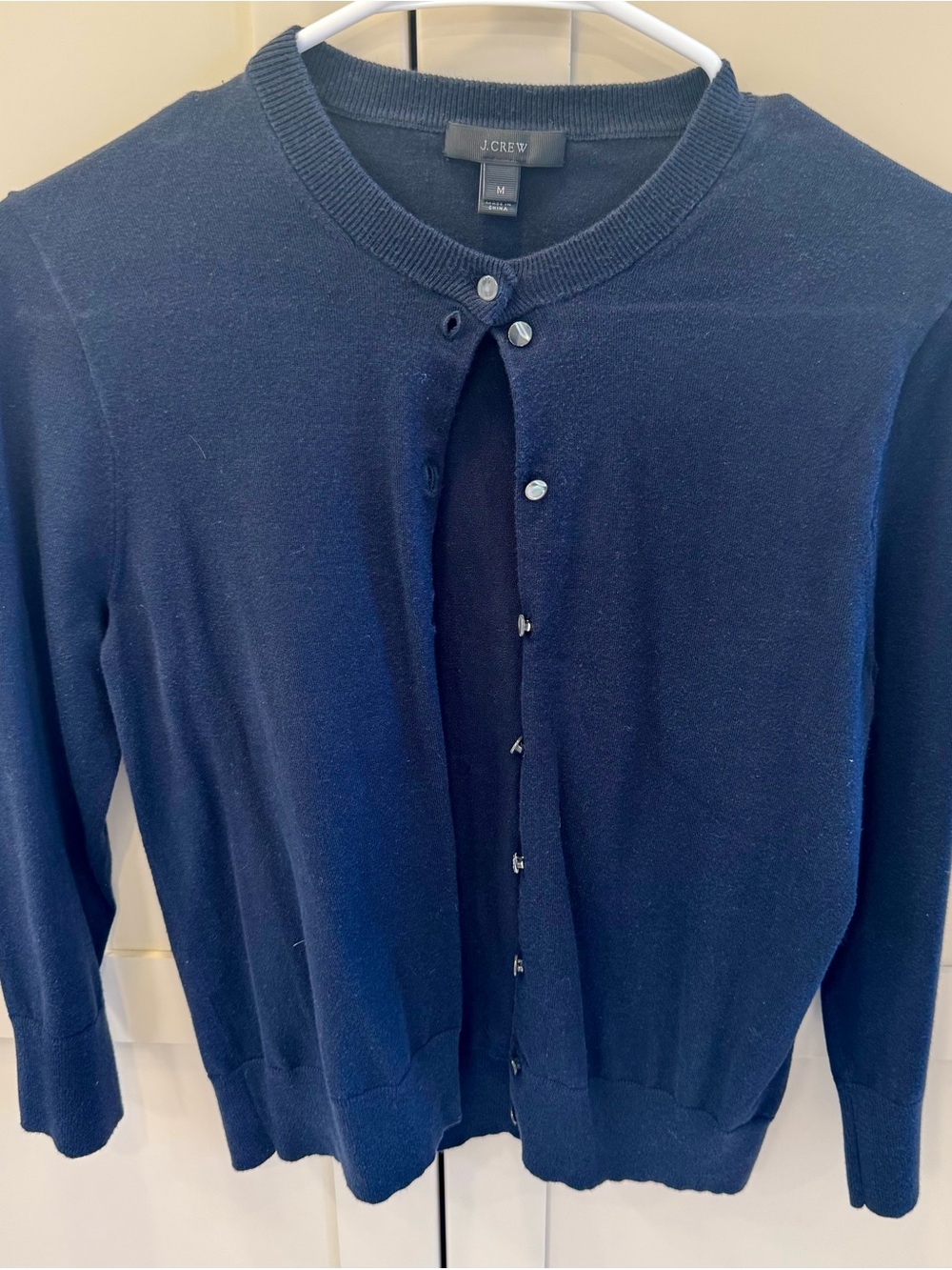 J. Crew Black Jackie Women's Button-Front Cardigan Sweater